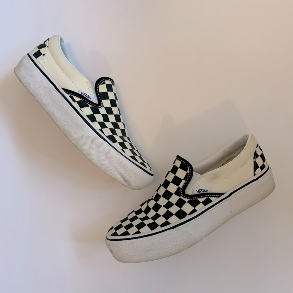 Platform Checkered Vans